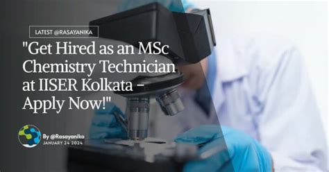 MSc Chemistry Technician Job At IISER Kolkata