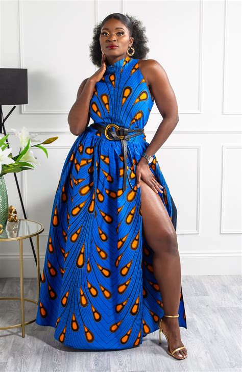 African Print Maxi Dresses Ella Infinity Africant Print Maxi Dress Laviye