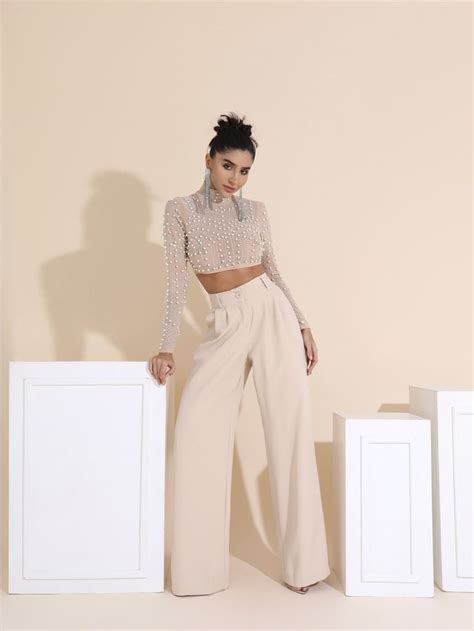 Cal A Alfaiataria Pregas Nude Women Wear Clothes Wide Leg Jeans