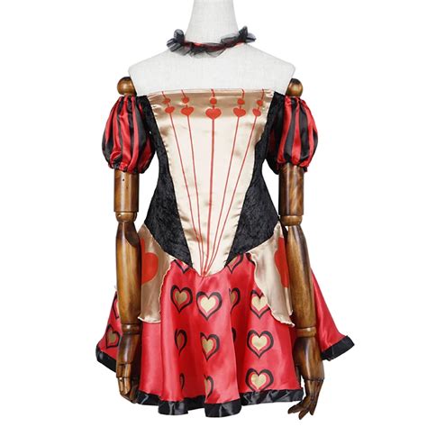 Adult Sexy Classic Red Queen Of Heart Costume Cosplay Fancy Dress Clothing Outfits Skirt For