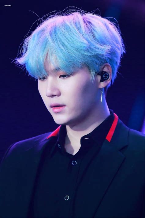 Bildresultat För Min Yoongi Blue Hair Bts Rapper Nhạc Sĩ