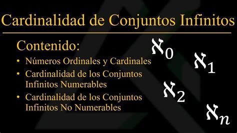 Cardinalidad de Conjuntos Infinitos - YouTube