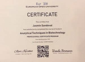 Diploma & Certificate Samples - Academy Europe | European Open University