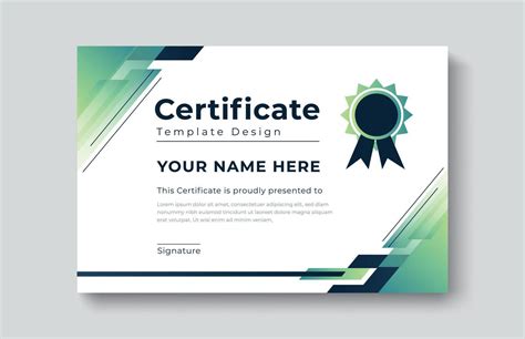 Modern Abstract Certificate Appreciation Achievement Template Award