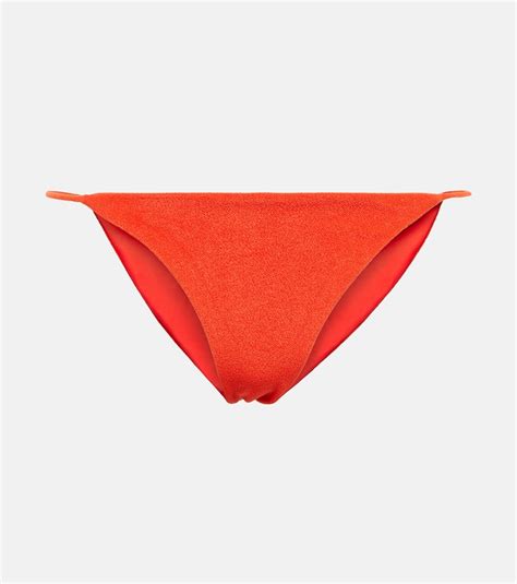 Jade Swim Bare Minimum Terry Bikini Bottoms In Poppy Terry Modesens