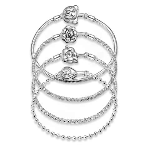 Jiuhao Pulsera De Cadena De Serpiente Para Mujer Brazalete De Plata De