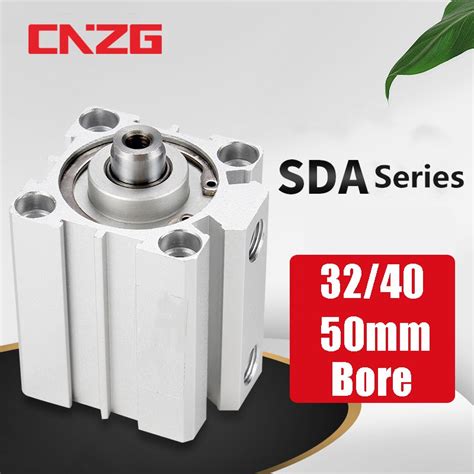 CNZG Pneumatic Cylinder Sda 32mm Bore 5 10 15 20 25 30 40 50mm Stroke