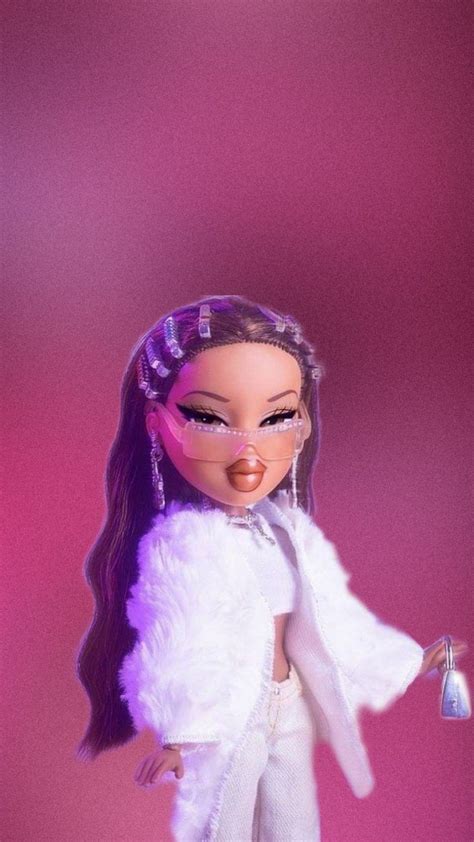 Pink Wallpaperblack Bratz Dollbaddie Dollppiphone Wallpaperhd