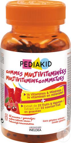 Pediakid Gommes Multivitaminées Goût Cerise 60 Pièces Newpharma