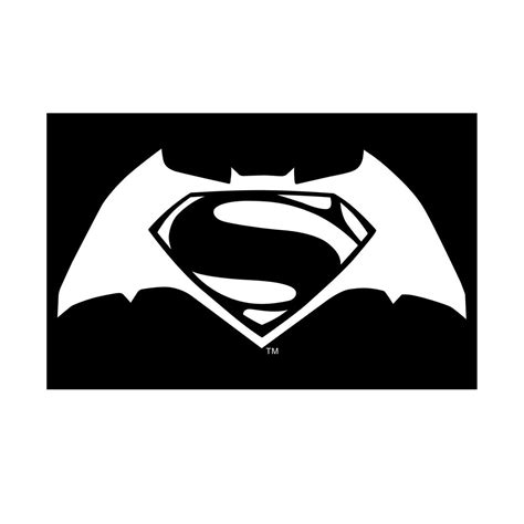 Batman Vs Superman Symbol White Sticker