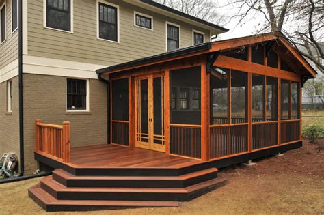 Craftsman Screen Porch Craftsman Atlanta By Innovative Construction Inc