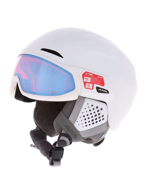 Alpina Alto Qv Skihelm Mit Visier Unisex White Matt Ice Blue Wei