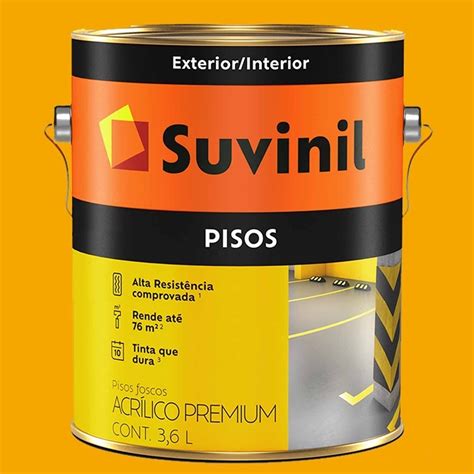 Tinta Para Piso Acr Lica Amarelo Demarca O L Suvinil Mercado Livre