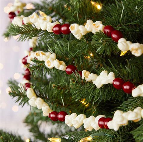 10 FT Faux Popcorn Cranberry Garland Christmas Tree Etsy