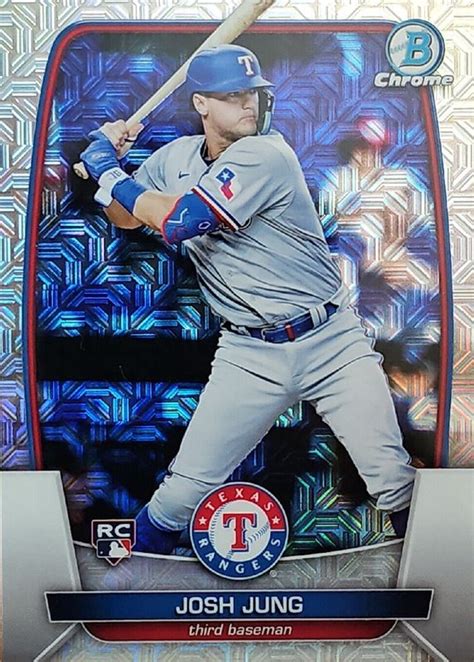 Josh Jung 2023 Bowman Mega Box 43 Chrome Mojo Refractor Price Guide