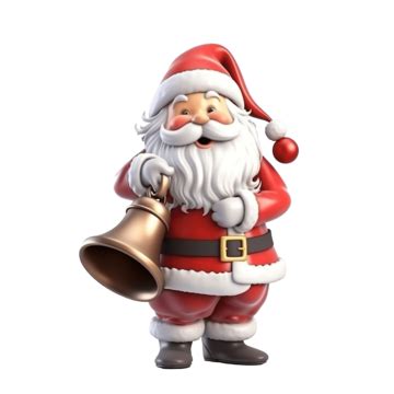 Feliz Santa Claus Con Campana Png Navidad Papa Noel Campana Png