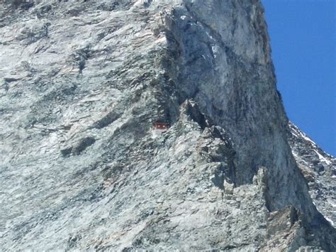 Solvay Hut A Precarious Mountain Hut At Matterhorn Switzerland