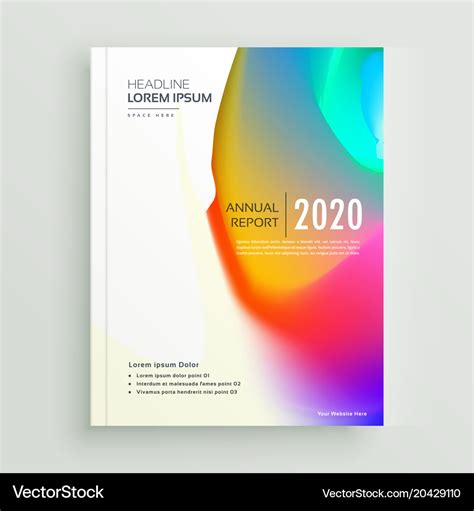 Vibrant Abstract Book Cover Page Design Royalty Free Vector