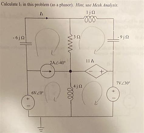 Solved Calculate I1 In This Problem As A Phasor Hint Use Chegg