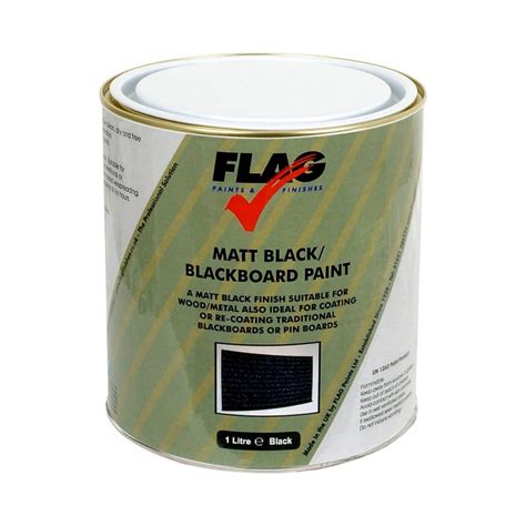 Flag Matt Black Chalkboard Paint 1 Litre