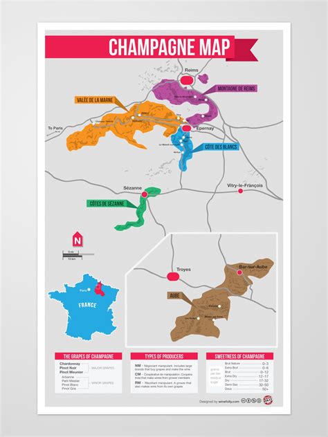 Champagne Wine Region Map