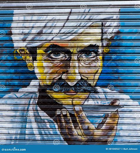 Bolivia La Paz Mural Representing A Caricature Of The City S Cable Car