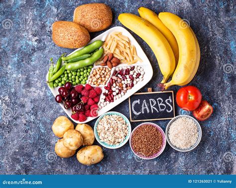 Healthy Products Sources Of Carbohydrates Stock Image Image Of Bananas Diet 121263021