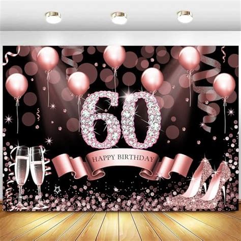 Amazon Withu Rose Gold Th Birthday Backdrop For Women Glitter