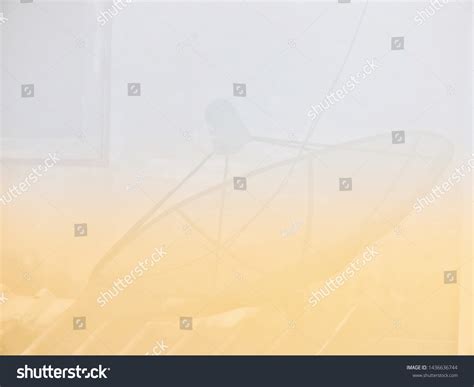 Sun Rises Satellite Dish Foggy Pale Stock Photo 1436636744 Shutterstock