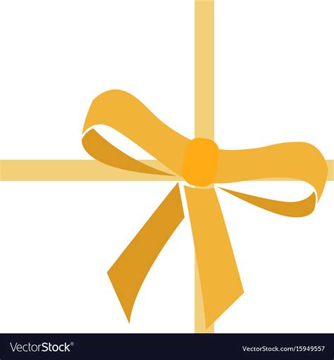 Isolated yellow ribbon Royalty Free Vector Image