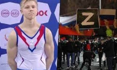 Russian Gymnast Wears Pro War Z Symbol Next To Ukrainian Sparks