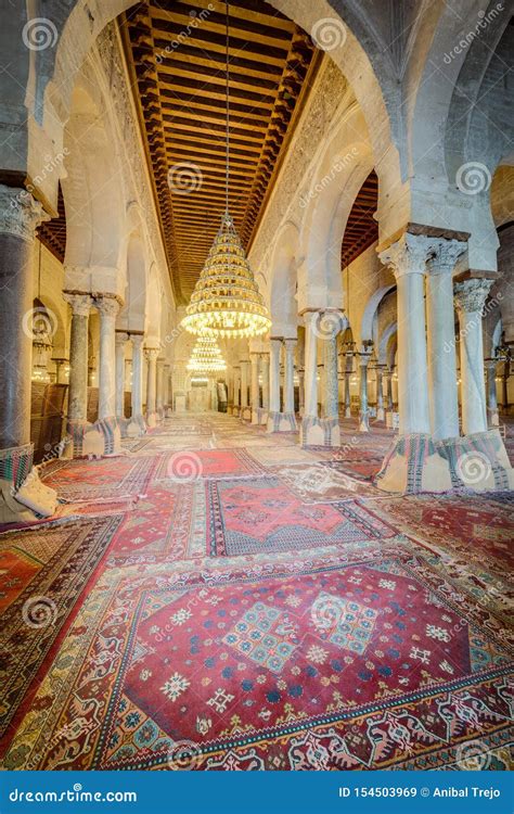 The Great Mosque of Kairouan in Tunisia Stock Image - Image of ancient ...