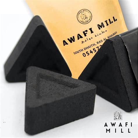 Awafi Mill Triangle Charcoal Tablets For Incense Burning Premium