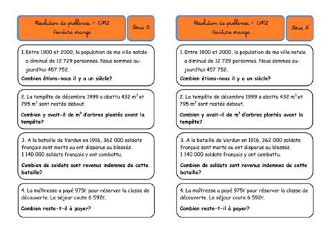 Résolution de problèmes Math CM2