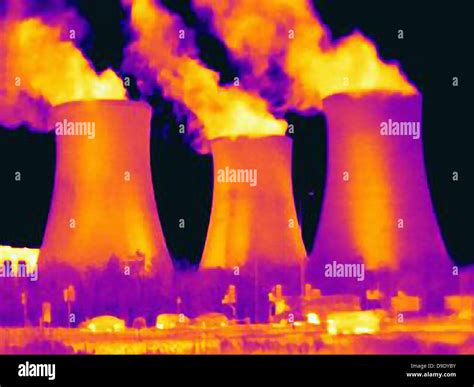 Power station, thermal image Stock Photo - Alamy