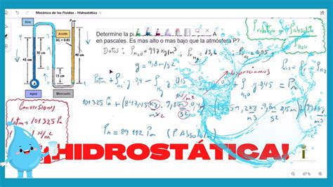 Hidrostatica Mec Nica De Fluidos Ejercicio Resuelto De Man Metro