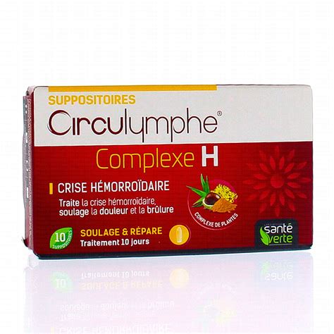 Sante Verte Circulymphe Complexe H Suppositoires Pharmacie Prado