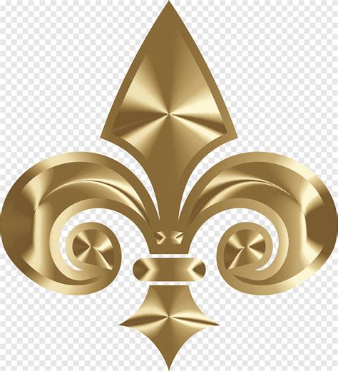 Fleur De Lis Emoji Graphics Favicon، Emoji الشعار الذهب Png