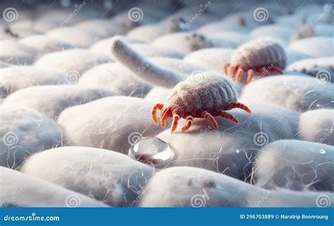 Enlarged Image Of Dust Mites On A Mattress Causes Of Allergies And