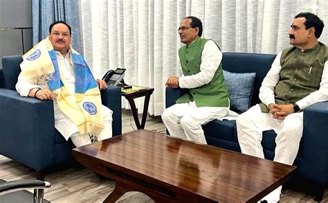 Free Photo BJP Persident JP Nadda And MP CM Shivraj Singh Chauhan