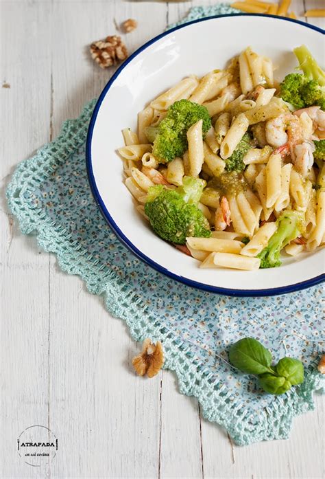 Macarrones Al Pesto Con Gambas Atrapada En Mi Cocina