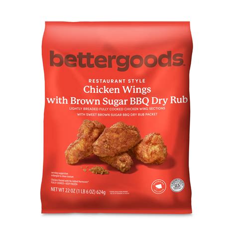 Garlic Free? bettergoods Chicken Wings with Brown Sugar BBQ Dry Rub, 22