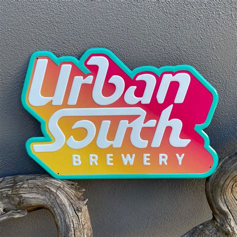 Urban South Brewery Tin Tacker Metal Beer Sign Tin Tackers