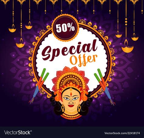 Illustration Of Sale Poster Or Sale Banner For Indian Festival Navratri