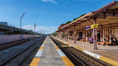 Hua Hin Train Station In Thailand On A Bright Day Editorial Stock Photo