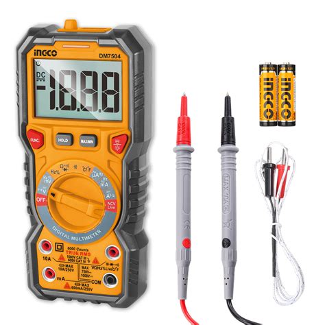 Buy Ingco Tester Digital Multimeter Trms Counts With Double Fuse