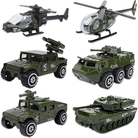 Shellvcase Diecast Military Vehicles 6 Pack Army Toys