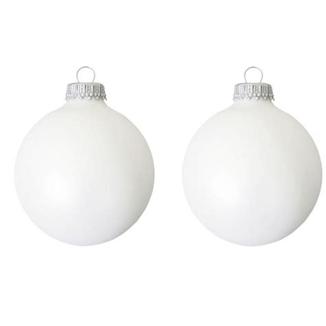 16x Witte Matte Kerstballen Van Glas 7 Cm Kerstbal Blokker