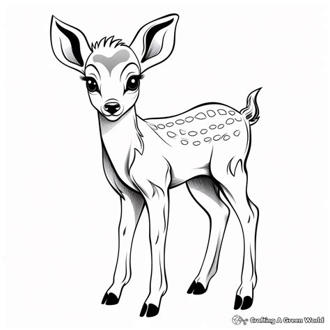 White Tailed Deer Coloring Pages Free Printable