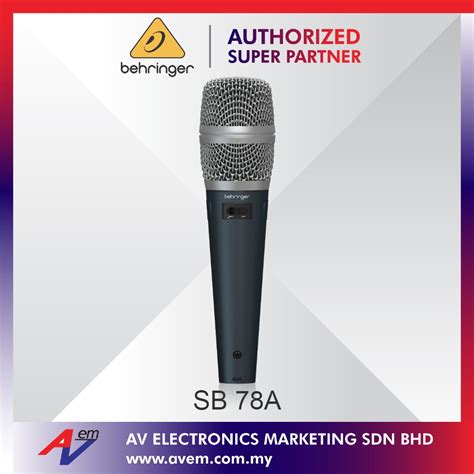 BEHRINGER SB 78A SB78A SB-78A Condenser Cardioid Microphone | Shopee ...